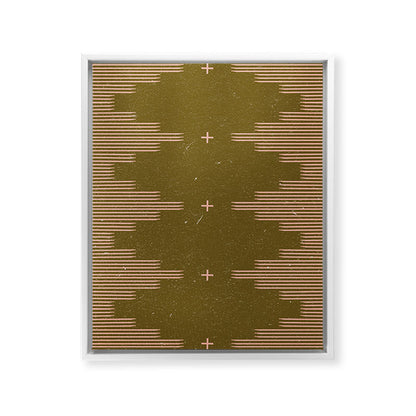 Southwestern Minimalist Retro Green & Pink Framed Canvas Print Gallery Image 30