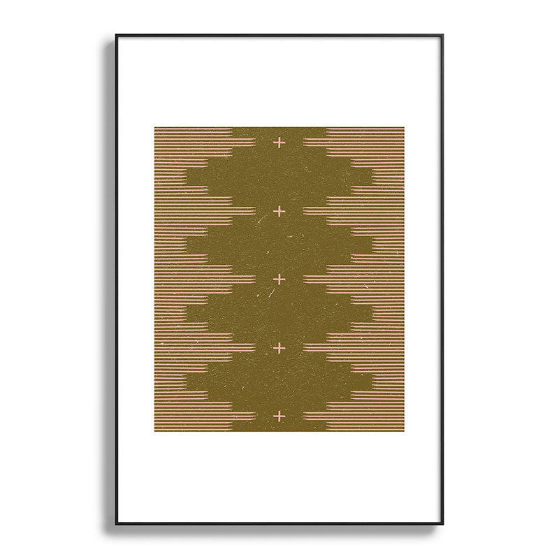 Southwestern Minimalist Retro Green & Pink Framed Art Print Gallery Image 119