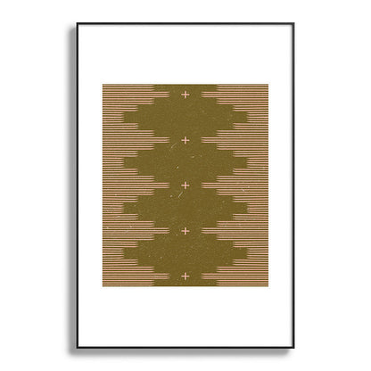 Southwestern Minimalist Retro Green & Pink Framed Art Print Gallery Image 119