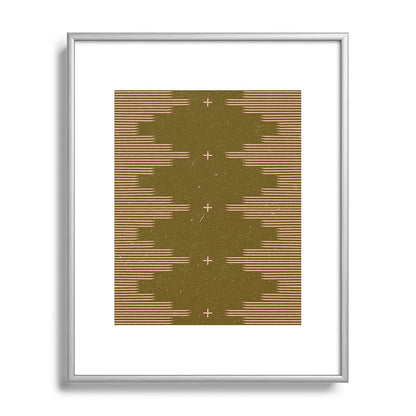 Southwestern Minimalist Retro Green & Pink Framed Art Print Gallery Image 131
