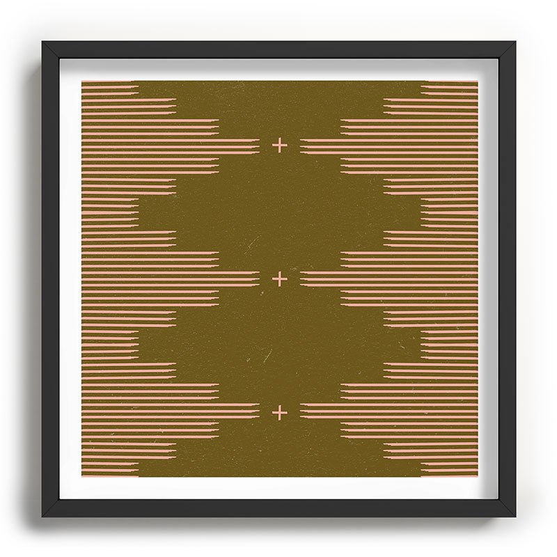 Southwestern Minimalist Retro Green & Pink Framed Art Print Gallery Image 93