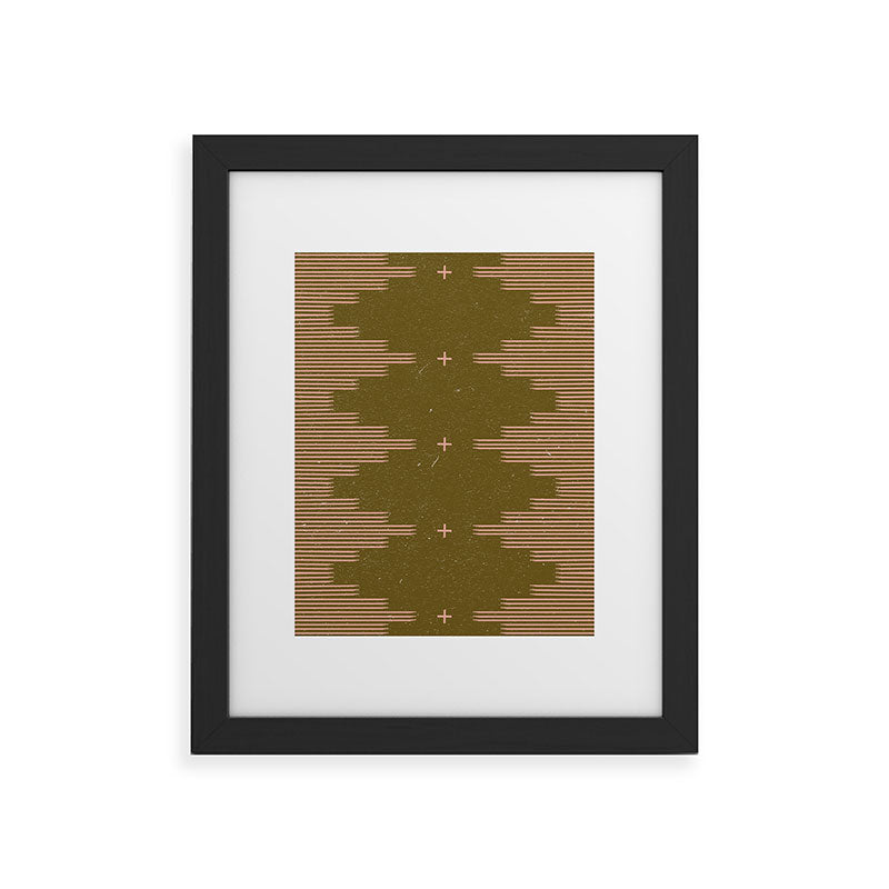 Southwestern Minimalist Retro Green & Pink Framed Art Print Gallery Image 41