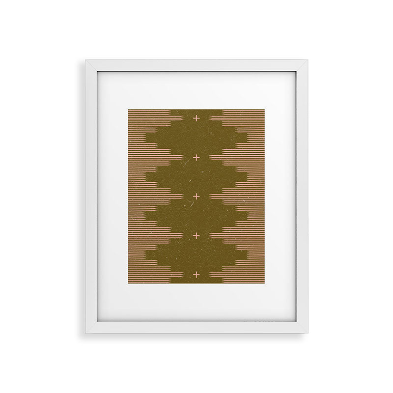 Southwestern Minimalist Retro Green & Pink Framed Art Print Gallery Image 30