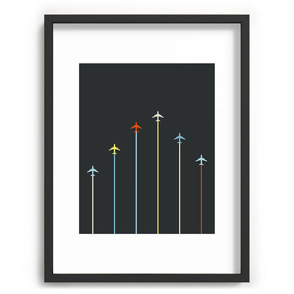 Retro Airplanes 06 Framed Art Print Gallery Image 84