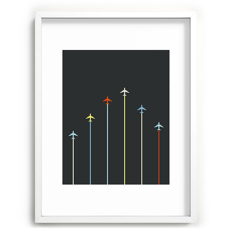 Retro Airplanes 06 Framed Art Print Gallery Image 107