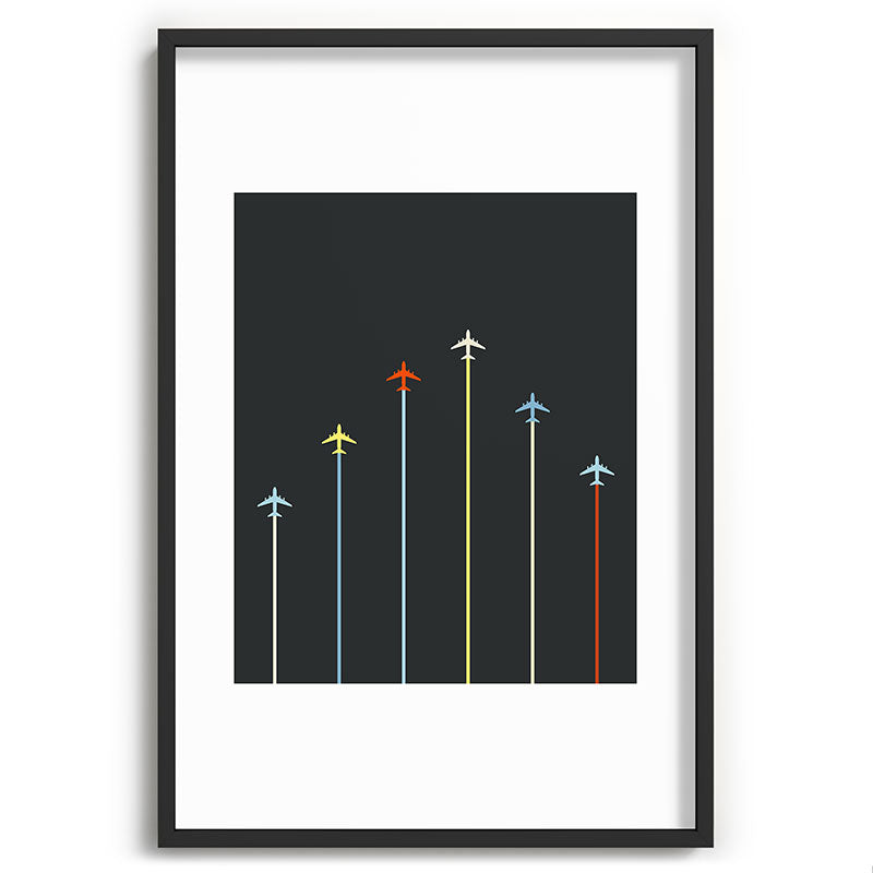 Retro Airplanes 06 Framed Art Print Gallery Image 85