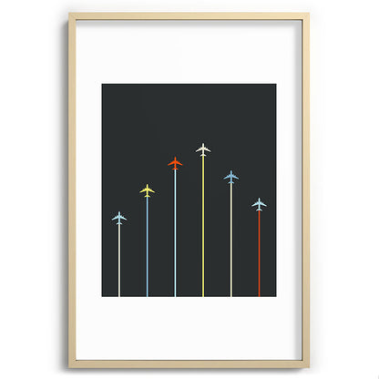 Retro Airplanes 06 Framed Art Print Gallery Image 102