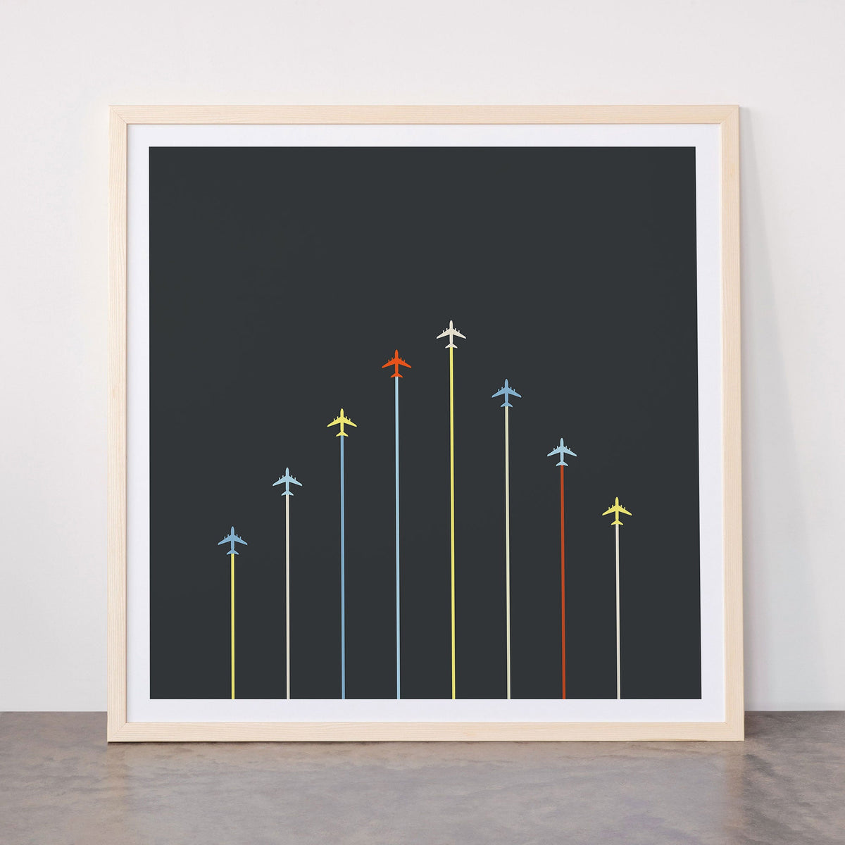 Retro Airplanes 06 Framed Art Print Gallery Image 77