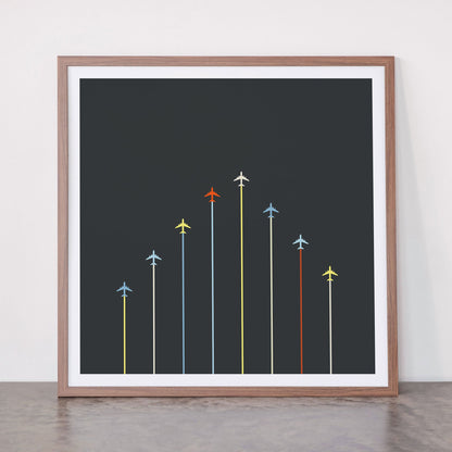 Retro Airplanes 06 Framed Art Print Gallery Image 66