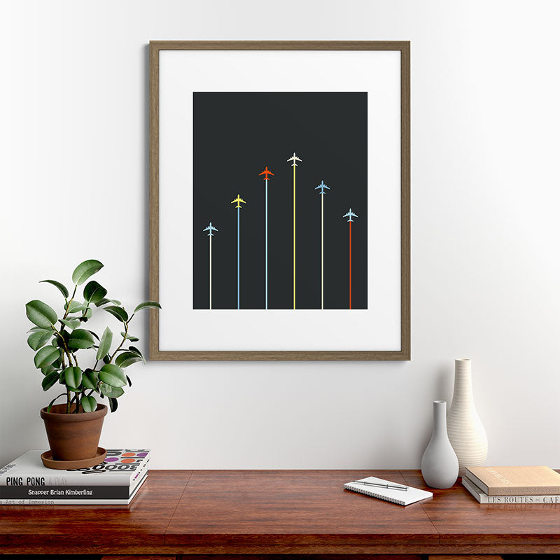 Retro Airplanes 06 Framed Art Print Gallery Image 58