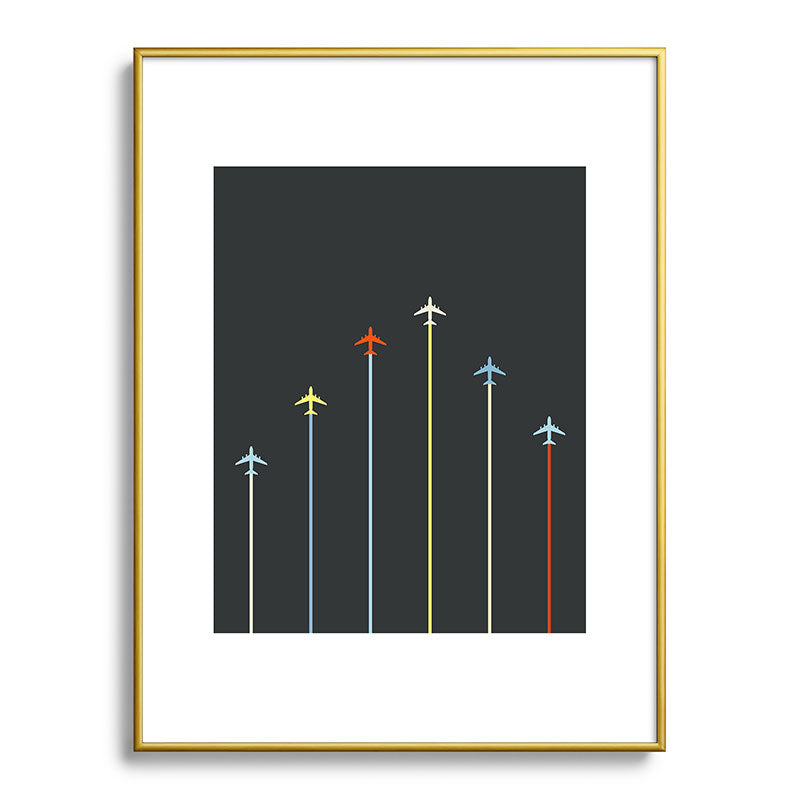 Retro Airplanes 06 Framed Art Print Gallery Image 124