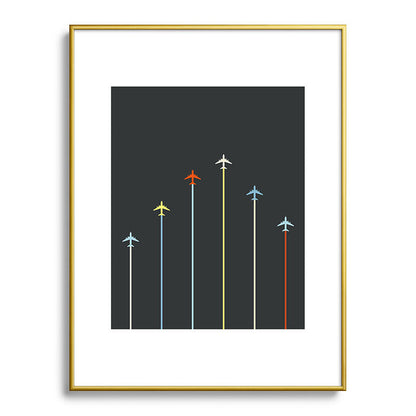Retro Airplanes 06 Framed Art Print Gallery Image 124