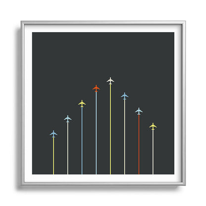 Retro Airplanes 06 Framed Art Print Gallery Image 140