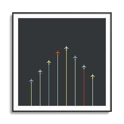 Retro Airplanes 06 Framed Art Print Gallery Image 126