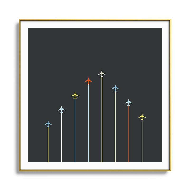 Retro Airplanes 06 Framed Art Print Gallery Image 136
