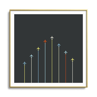 Retro Airplanes 06 Framed Art Print Gallery Image 136