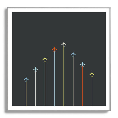 Retro Airplanes 06 Framed Art Print Gallery Image 142