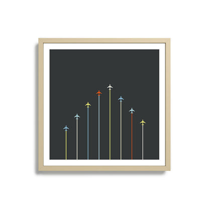 Retro Airplanes 06 Framed Art Print Gallery Image 27