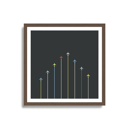 Retro Airplanes 06 Framed Art Print Gallery Image 17