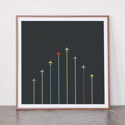 Retro Airplanes 06 Framed Art Print Gallery Image 21