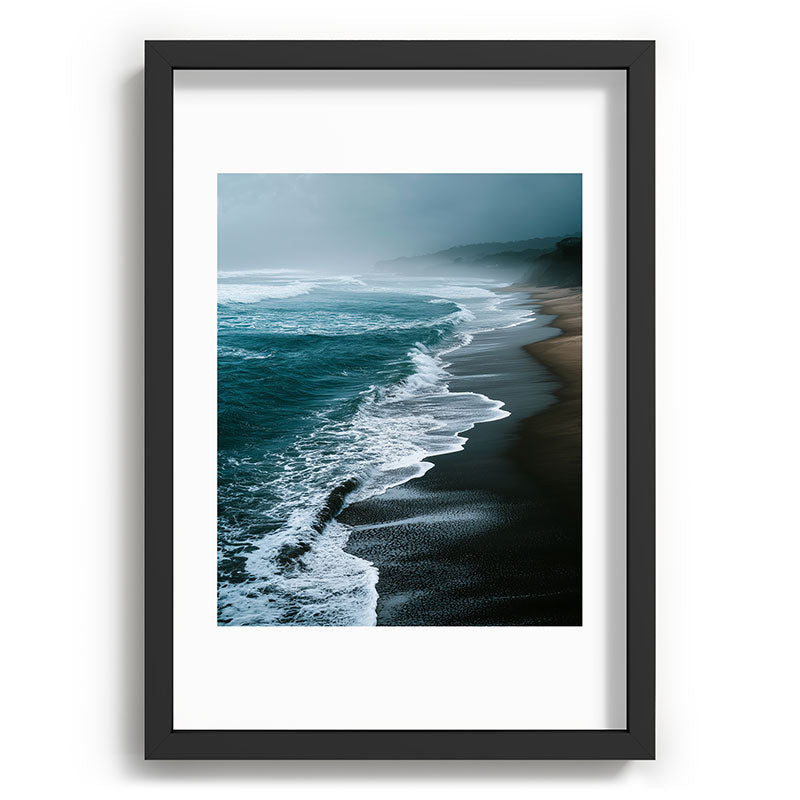 Misty Shoreline - Moody Ocean Photography Print Framed Art Print Gallery Image 59