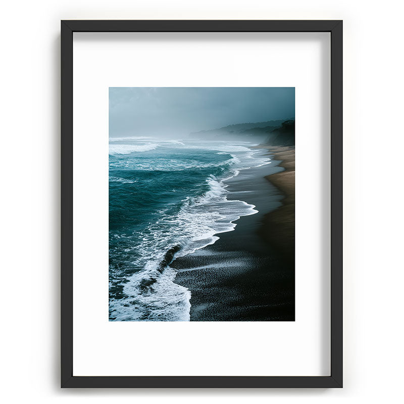 Misty Shoreline - Moody Ocean Photography Print Framed Art Print Gallery Image 61