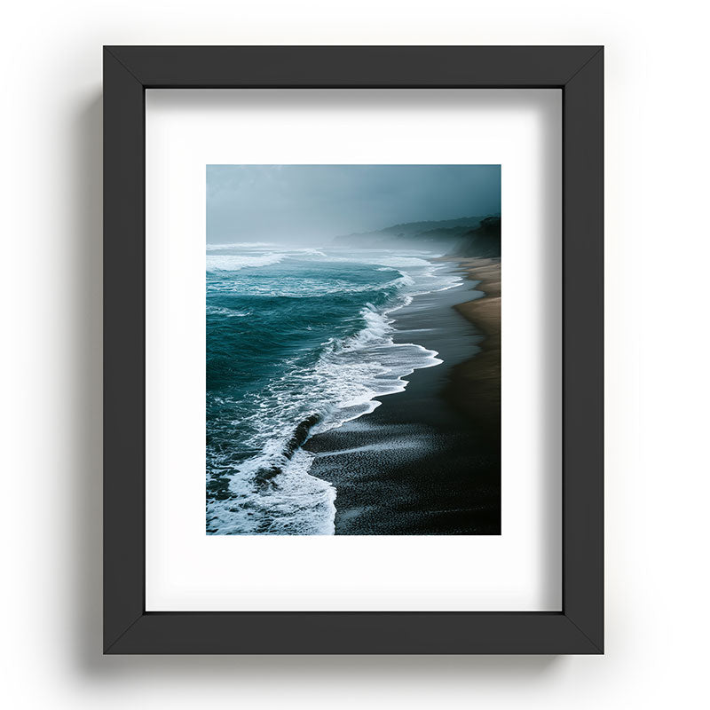 Misty Shoreline - Moody Ocean Photography Print Framed Art Print Gallery Image 57