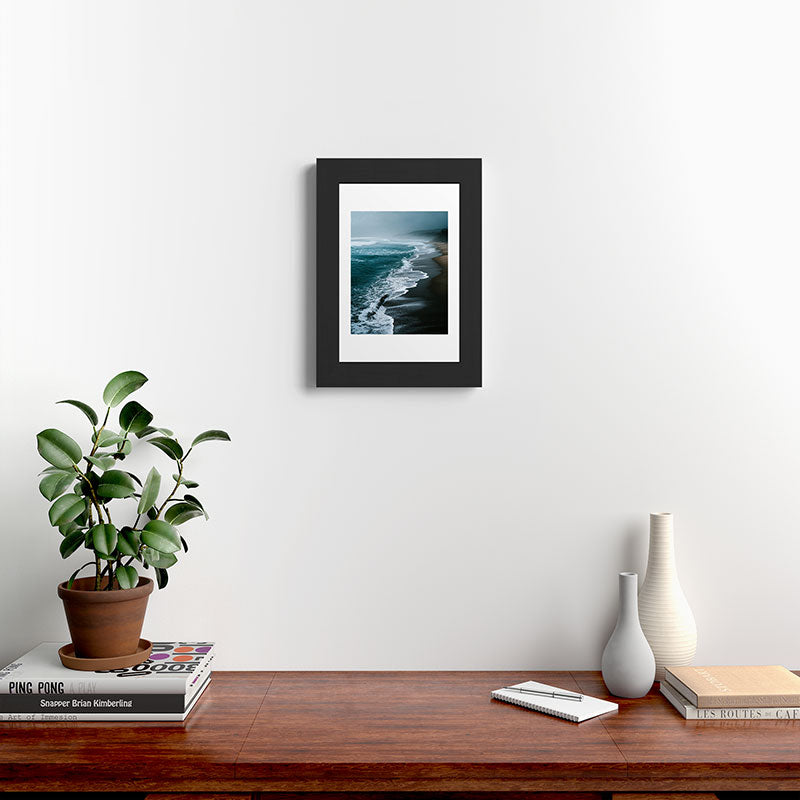 Misty Shoreline - Moody Ocean Photography Print Framed Art Print Gallery Image 31