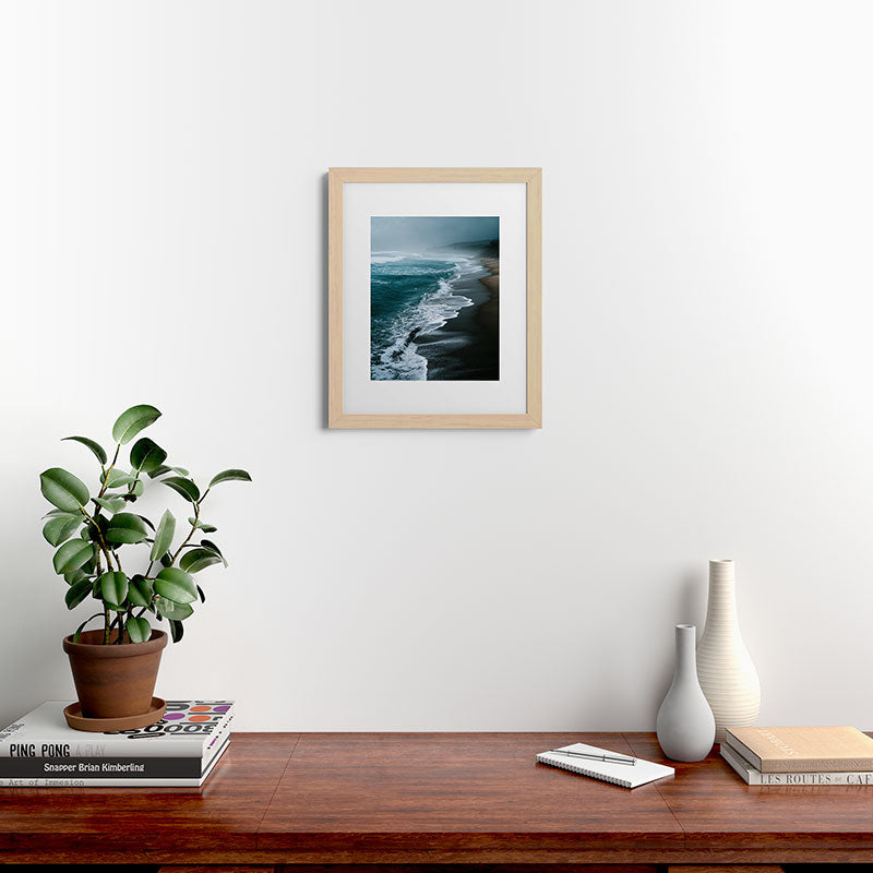 Misty Shoreline - Moody Ocean Photography Print Framed Art Print Gallery Image 46
