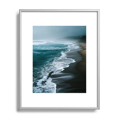 Misty Shoreline - Moody Ocean Photography Print Framed Art Print Gallery Image 96