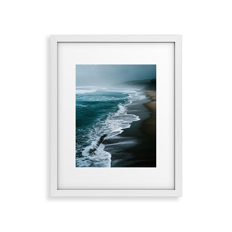 Misty Shoreline - Moody Ocean Photography Print Framed Art Print Gallery Image 23