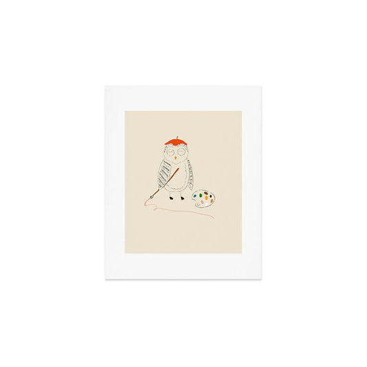 Artist Owl Art Print Gallery Image 1