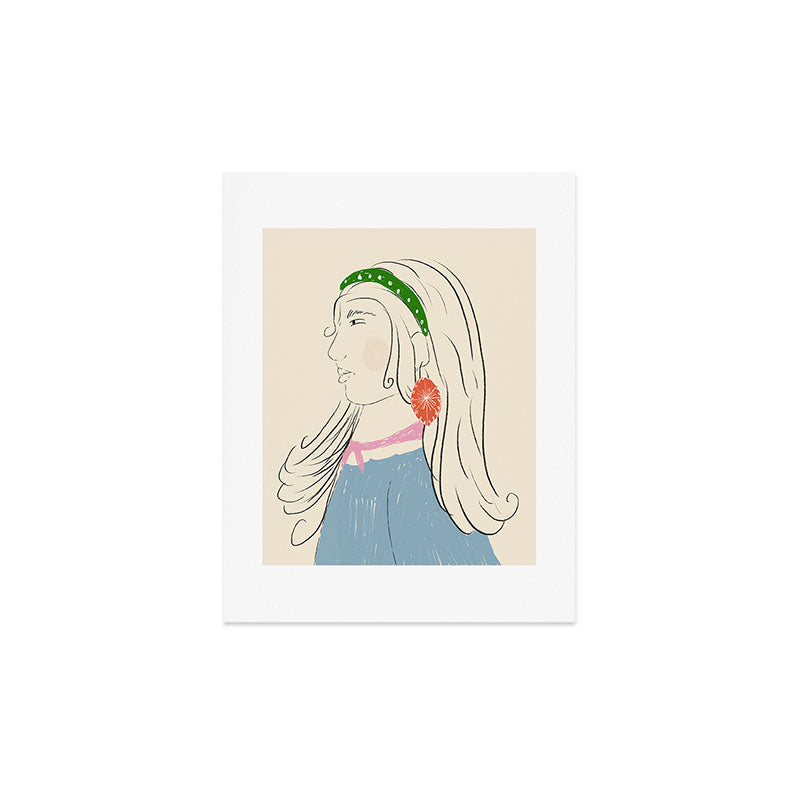 Girl with the Red Earring Art Print Gallery Image 3