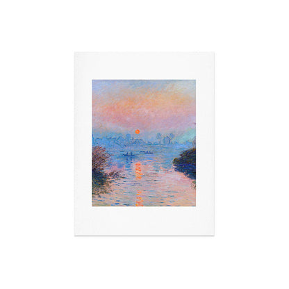 Claude Monet Sunset on the Seine at Lavacourt, Winter (High Res & Color Restored) Art Print Gallery Image 8