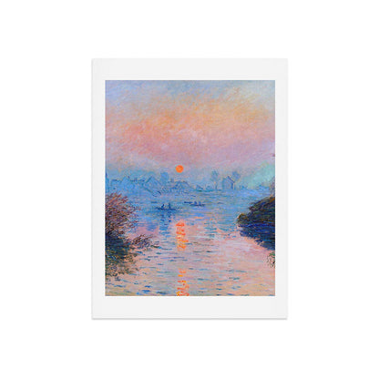 Claude Monet Sunset on the Seine at Lavacourt, Winter (High Res & Color Restored) Art Print Gallery Image 9