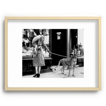 Woman Walking Pet Cheetah in London, 1939 Framed Art Print Gallery Image 72