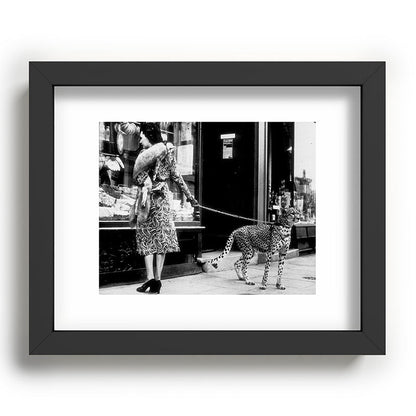 Woman Walking Pet Cheetah in London, 1939 Framed Art Print Gallery Image 57
