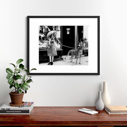 Woman Walking Pet Cheetah in London, 1939 Framed Art Print Gallery Image 35