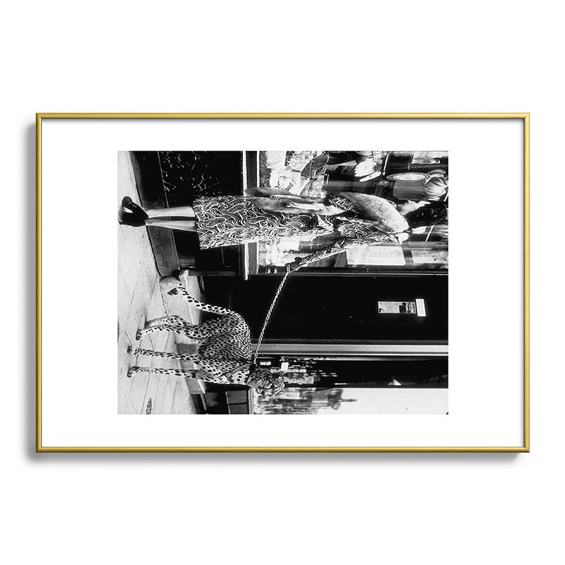 Woman Walking Pet Cheetah in London, 1939 Framed Art Print Gallery Image 90
