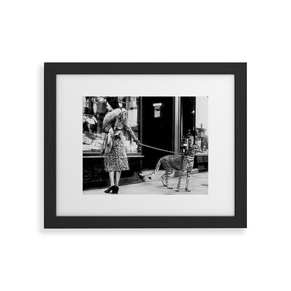 Woman Walking Pet Cheetah in London, 1939 Framed Art Print Gallery Image 34