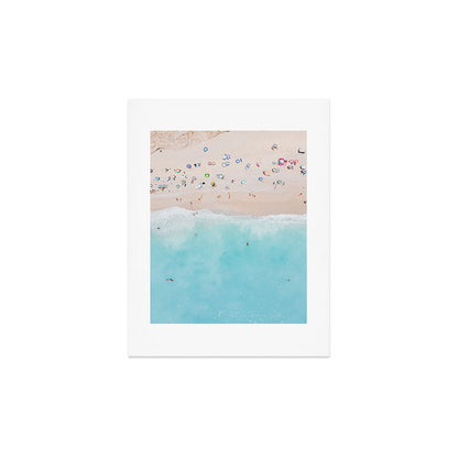 Aerial Beach Print, Aerial Beach Photography, Emerald Turquoise Ocean Beach Photography, Ocean Waves, Beach Art Poster, Home Decor Art Print Art Print Gallery Image 2