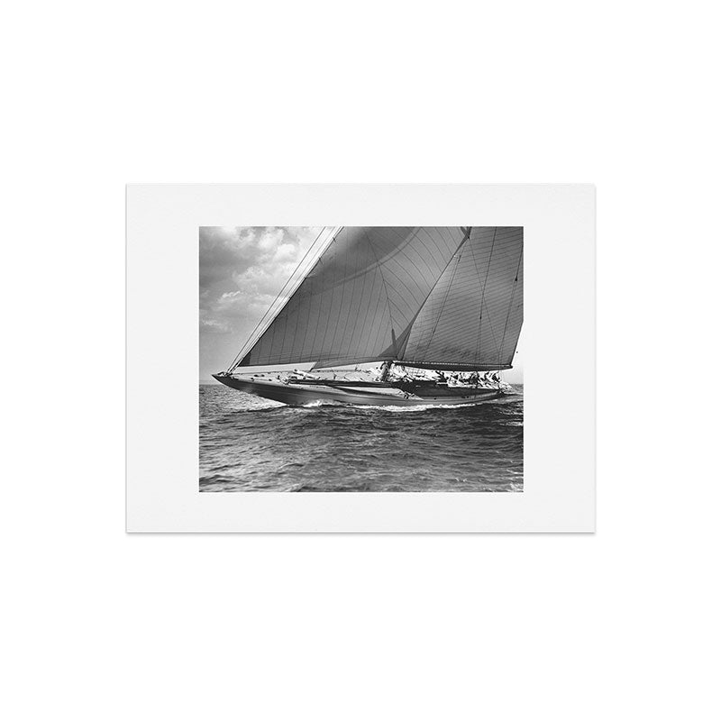 12-meter Sailing Yacht America's Cup Races nautical black and white photograph Art Print Gallery Image 6