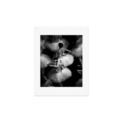 Ballerinas getting ready for the big performance black and white photograph - photographs Art Print Gallery Image 2