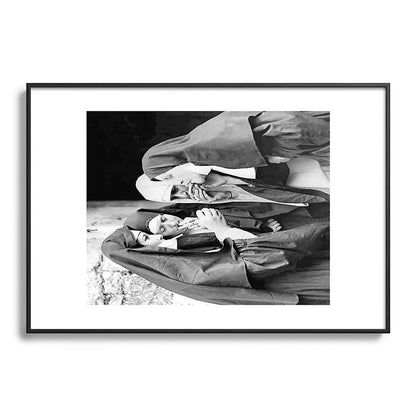 Nuns smoking black and white photograph - photography - photographs portrait for home and wall decor Framed Art Print Gallery Image 113