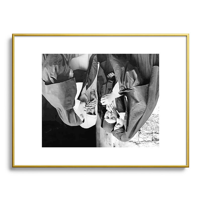 Nuns smoking black and white photograph - photography - photographs portrait for home and wall decor Framed Art Print Gallery Image 125