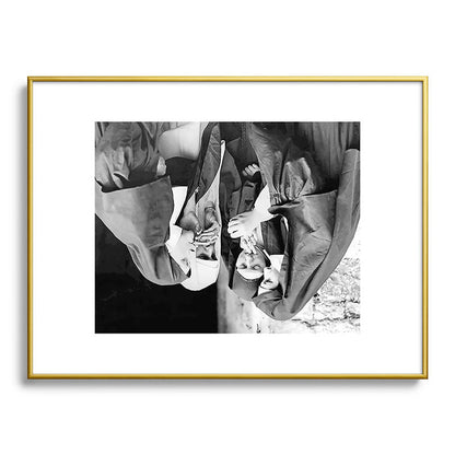 Nuns smoking black and white photograph - photography - photographs portrait for home and wall decor Framed Art Print Gallery Image 125