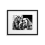 Nuns smoking black and white photograph - photography - photographs portrait for home and wall decor Framed Art Print Gallery Image 1