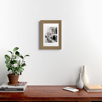 Perfect Pink Bubble Gum Llama taking a New York Taxi black and white photograph Framed Art Print Gallery Image 52