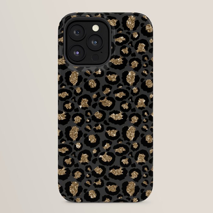 Black Gold Leopard Print Pattern iPhone Case Gallery Image 24