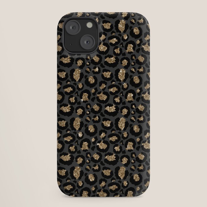 Black Gold Leopard Print Pattern iPhone Case Gallery Image 18